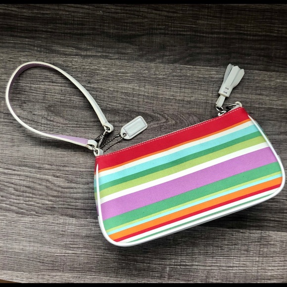 Coach Rainbow Striped Mini Bag - Picture 4 of 8